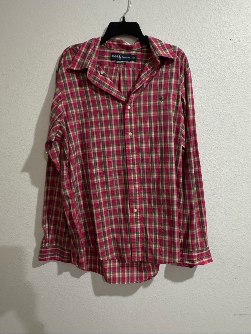 Ralph Lauren Pink Plaid Button-Down Shirt - Men's